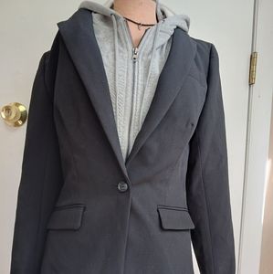 Cynthia Rowley Navy Blazer Hoodie S